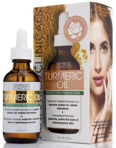 Advanced Clinicals Turmeric Oil For Face Antioxidant formula With Rose Extract And Jojoba Oil