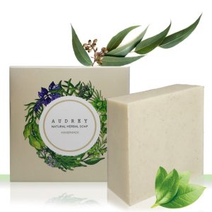 Audrey Handmade Natural Herb Bar Soap (Tea Tree Oil & Houttuynia Cordata)