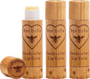 Bee Bella Lip Balm Unflavored With Coconut Oil And Jojoba Oil