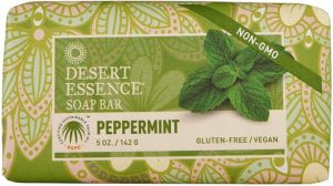 Desert Essence Peppermint Soap Bar-Tea Tree Oil-Aloe Vera-Jojoba Oil