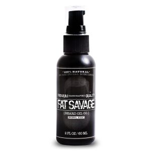 Fat Savage Beard Oil & Conditioner For Men - Premium Masculine Scent - All Natural Moisturizer w/ Argan & Jojoba Oils