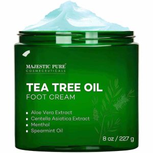 MAJESTIC PURE Athletes Foot Cream with Tea Tree Oil, Aloe & Spearmint