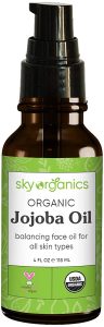 Organic Jojoba Oil By Sky Organics USDA Organic 100% Pure and Cold-Pressed Unrefined Jojoba Oil For Oily And Dry Skin Hair