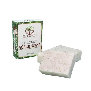 Sane 4 You Coconut Scrub Soap - Handmade - Natural Soap With Organic Coconut, Jojoba