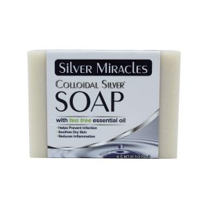 Silver Miracles Colloidal Silver Soap With Tea Tree Essential Oil