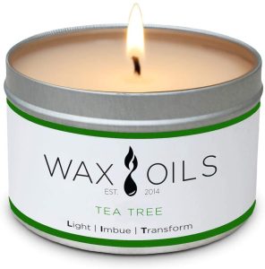 Wax And Oils Soy Wax Aromatherapy Scented Candles (Tea Tree)